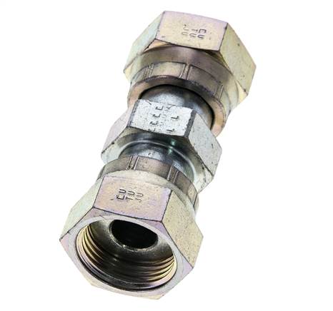 UN 1-3/16''-12 Zinc plated Steel Socket ORFS with Union nut 400 Bar - Hydraulic