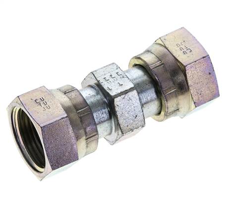 UN 1-3/16''-12 Zinc plated Steel Socket ORFS with Union nut 400 Bar - Hydraulic