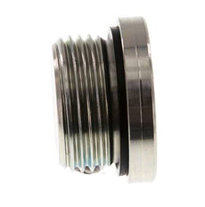 G 1'' Male Zinc plated Steel Closing plug with Inner Hex and NBR seal 400 Bar