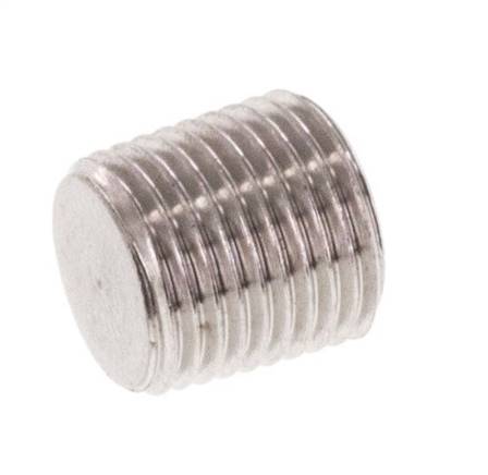 M8x0.75 Stainless steel Closing plug with Inner Hex without collar (conical) 40 Bar