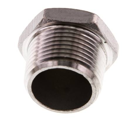 3/4'' NPT Male Stainless steel Closing plug with Outer Hex 16 Bar