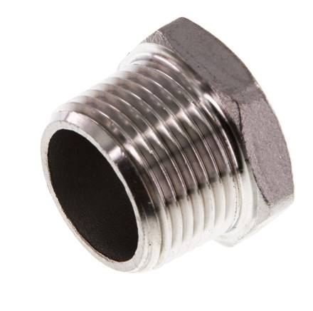 3/4'' NPT Male Stainless steel Closing plug with Outer Hex 16 Bar