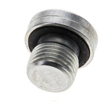 G 1/8'' Male Zinc plated Steel Closing plug with Inner Hex and NBR seal 400 Bar [5 Pieces]
