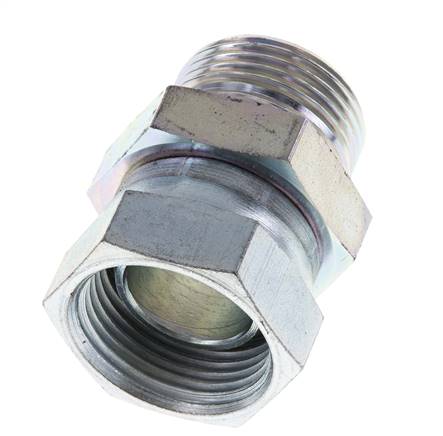 G 1'' F/M Zinc plated Steel Reducing Adapter 150 Bar - Hydraulic