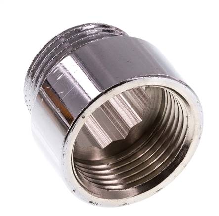 G 3/4'' F/M Chromium plated Brass Extension DIN 3523 - 15 mm