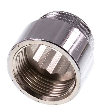 G 3/4'' F/M Chromium plated Brass Extension DIN 3523 - 15 mm