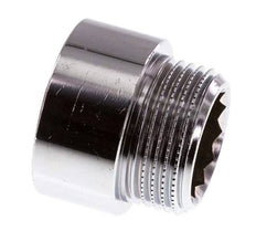 G 3/4'' F/M Chromium plated Brass Extension DIN 3523 - 15 mm