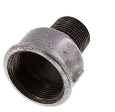 R 1'' x Rp 1 1/2'' M/F Zinc plated Cast iron Reducing Adapter 25 Bar