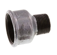 R 1'' x Rp 1 1/2'' M/F Zinc plated Cast iron Reducing Adapter 25 Bar