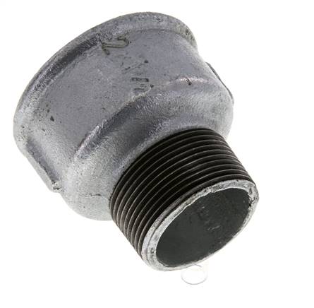 R 1 1/2'' x Rp 2'' M/F Zinc plated Cast iron Reducing Adapter 25 Bar