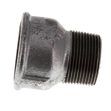 R 1 1/4'' x Rp 1 1/2'' M/F Zinc plated Cast iron Reducing Adapter 25 Bar