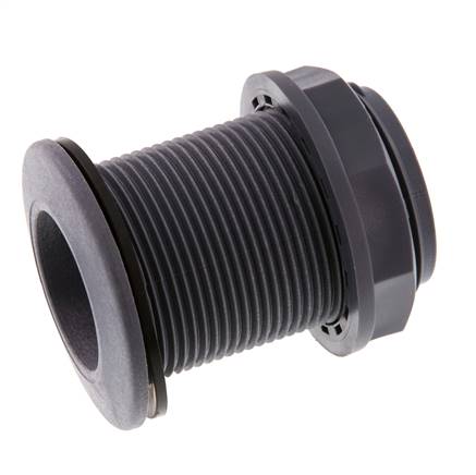 Screw Connection for Drain Cocks G1 1/2'' DN34.5 Bulkhead Polypropylene (pp) EPDM 10bar (140.5psi) FDA