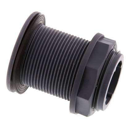 Screw Connection for Drain Cocks G1 1/2'' DN34.5 Bulkhead Polypropylene (pp) EPDM 10bar (140.5psi) FDA