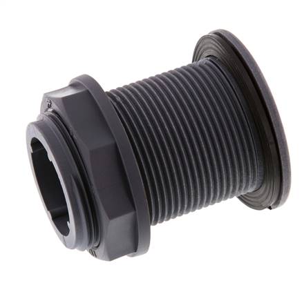 Screw Connection for Drain Cocks G1 1/2'' DN34.5 Bulkhead Polypropylene (pp) EPDM 10bar (140.5psi) FDA