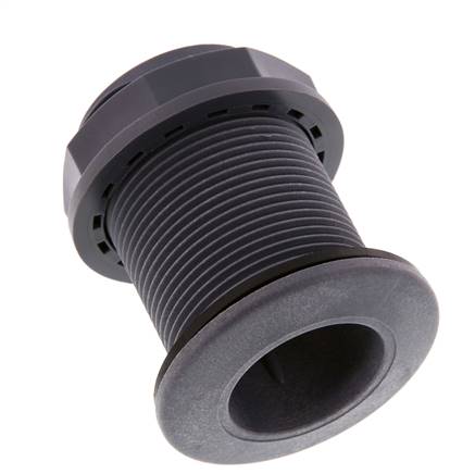 Screw Connection for Drain Cocks G1 1/2'' DN34.5 Bulkhead Polypropylene (pp) EPDM 10bar (140.5psi) FDA