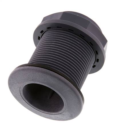 Screw Connection for Drain Cocks G1 1/2'' DN34.5 Bulkhead Polypropylene (pp) EPDM 10bar (140.5psi) FDA