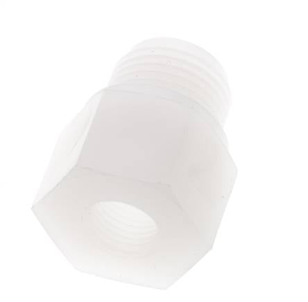 Reducing Ring G1/4'' Female x G1/2'' Male PVDF 10bar (140.5psi) FDA 27mm Hex