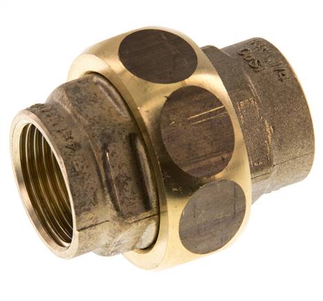 Union Straight Connector Rp3/4'' Female Brass Flat Seal Centellen 16bar (224.8psi)