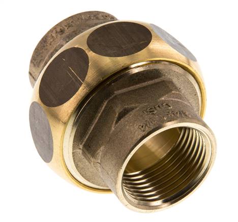 Union Straight Connector Rp3/4'' Female Brass Flat Seal Centellen 16bar (224.8psi)