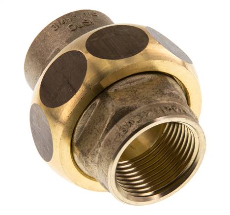 Union Straight Connector Rp3/4'' Female Brass Flat Seal Centellen 16bar (224.8psi)