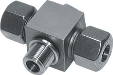 10S & M16x1.5 Stainless Steel Tee Swivel Joint Cutting Fitting with Male Threads 400 bar ISO 8434-1