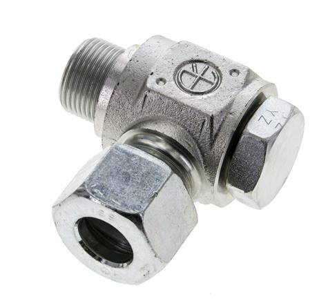16S & M22x1.5 Zink plated Steel Swivel Joint Cutting Fitting with Male Threads 400 bar Rotatable ISO 8434-1