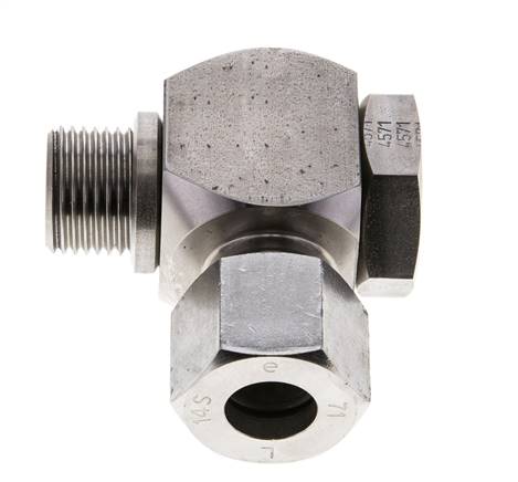 14S & G1/2'' Stainless Steel Swivel Joint Cutting Fitting with Male Threads 400 bar Rotatable ISO 8434-1