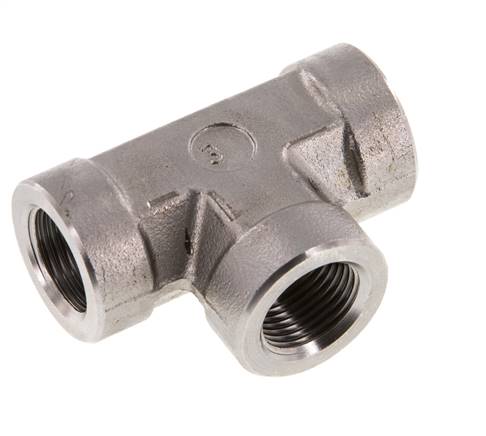 G 3/8'' Stainless steel Tee 250 Bar - Hydraulic