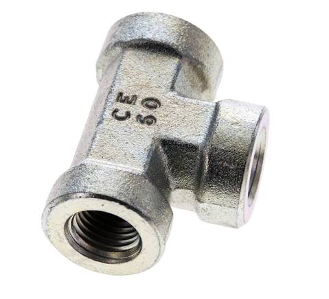 Tee Fitting 1/4'' NPT Female Steel High Pressure 275bar (3863.75psi)