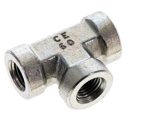 Tee Fitting 1/4'' NPT Female Steel High Pressure 275bar (3863.75psi)