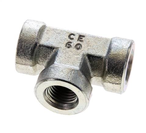 Tee Fitting 1/4'' NPT Female Steel High Pressure 275bar (3863.75psi)