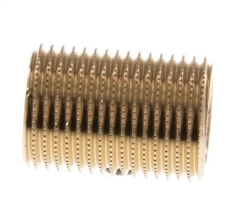 G 1/2'' Brass Double Pipe Nipple 16 Bar DIN 2982 - 30mm