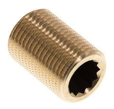 G 1/2'' Brass Double Pipe Nipple 16 Bar DIN 2982 - 30mm