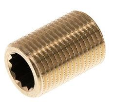 G 1/2'' Brass Double Pipe Nipple 16 Bar DIN 2982 - 30mm