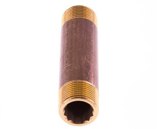 G 3/4'' Brass Double Pipe Nipple 16 Bar DIN 2982 - 100mm