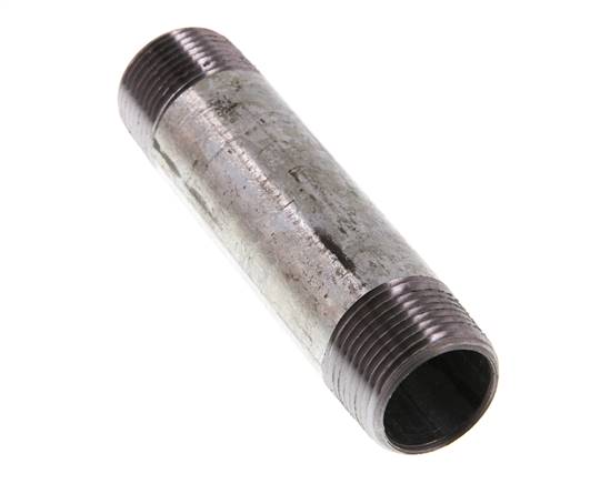 R 3/4'' Zinc plated Steel Double Pipe Nipple 50 Bar DIN 2982 - 100mm [5 Pieces]