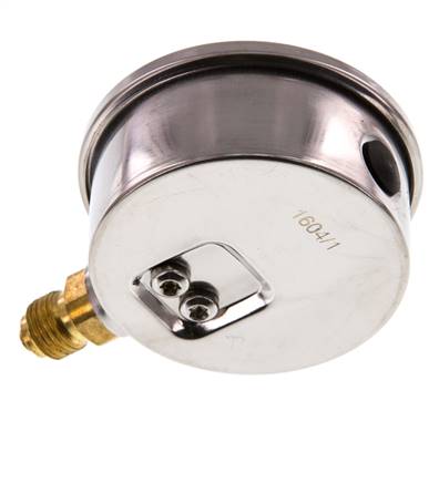 0..1000 Bar (0..14504 psi) Glycerin Pressure Gauge Below Stainless steel/Brass 63 mm Class 1.6