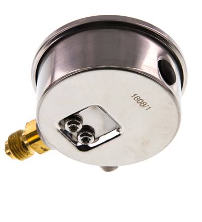 0..400 Bar (0..5802 psi) Glycerin Pressure Gauge Below Stainless steel/Brass 63 mm Class 1.6