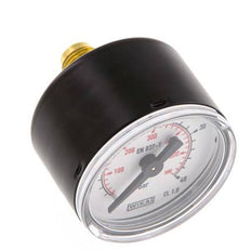 0..40 Bar (0..580 psi) Pressure Gauge Rear Steel/Brass 40 mm Class 1.6