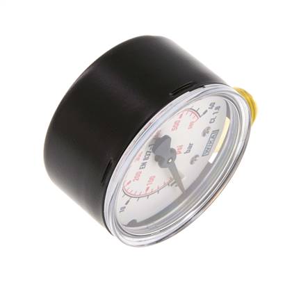 0..40 Bar (0..580 psi) Pressure Gauge Below Steel/Brass 50 mm Class 1.6