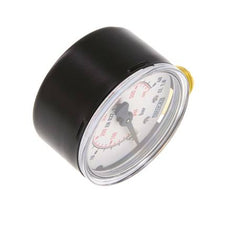 0..40 Bar (0..580 psi) Pressure Gauge Below Steel/Brass 50 mm Class 1.6