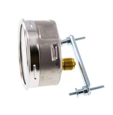 0..40 Bar (0..580 psi) Panel Mount Pressure Gauge Steel/Brass 100 mm Class 1.0 (Bracket)