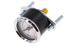 0..40 Bar (0..580 psi) Panel Mount Pressure Gauge Steel/Brass 40 mm Class 2.5 (Bracket)