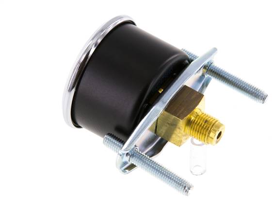 0..40 Bar (0..580 psi) Panel Mount Pressure Gauge Steel/Brass 40 mm Class 2.5 (Bracket)