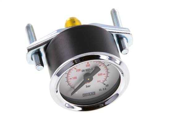 0..40 Bar (0..580 psi) Panel Mount Pressure Gauge Steel/Brass 40 mm Class 2.5 (Bracket)