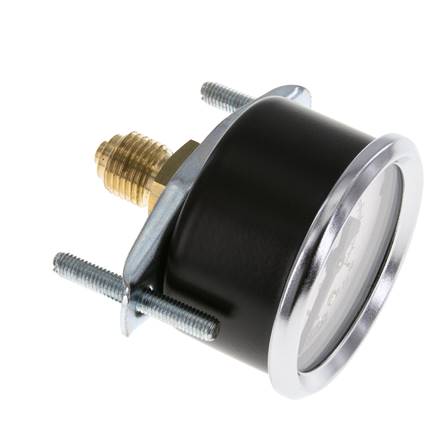 0..40 Bar (0..580 psi) Panel Mount Pressure Gauge Steel/Brass 50 mm Class 2.5 (Bracket)