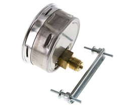 0..60 Bar (0..870 psi) Panel Mount Pressure Gauge Steel/Brass 100 mm Class 1.0 (Bracket)