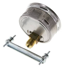 0..60 Bar (0..870 psi) Panel Mount Pressure Gauge Steel/Brass 100 mm Class 1.0 (Bracket)