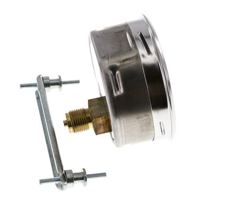 0..60 Bar (0..870 psi) Panel Mount Pressure Gauge Steel/Brass 100 mm Class 1.0 (Bracket)