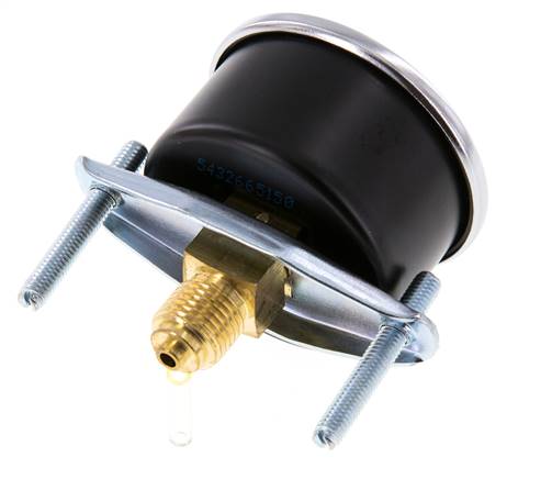 0..60 Bar (0..870 psi) Panel Mount Pressure Gauge Steel/Brass 50 mm Class 2.5 (Bracket)